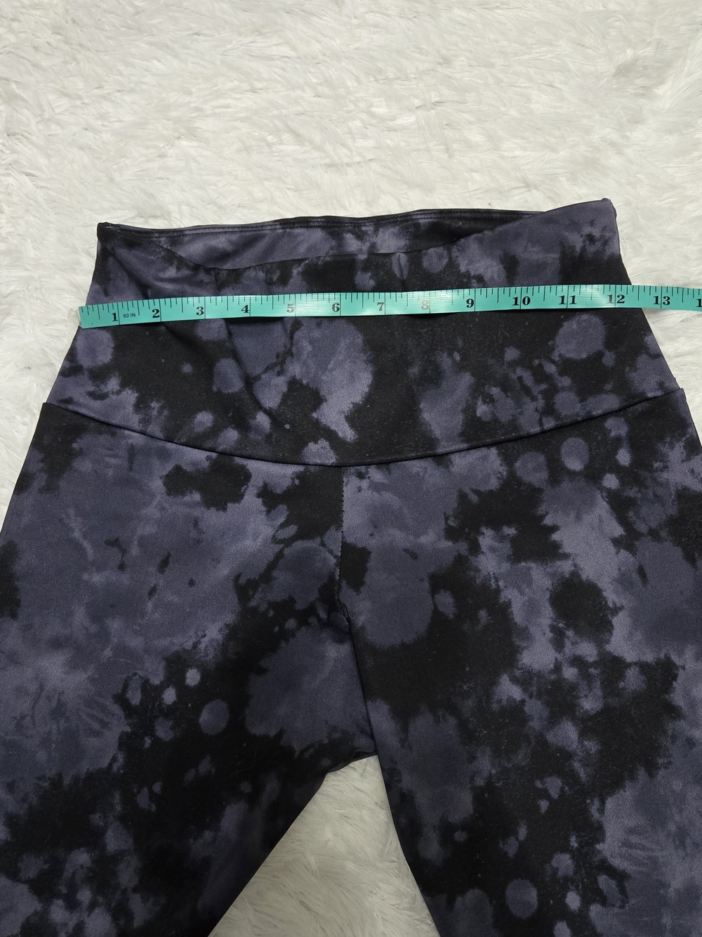 Onzie Black and Charcoal/blue Tie-Dye Skinny Leggings - Picture 3 of 6